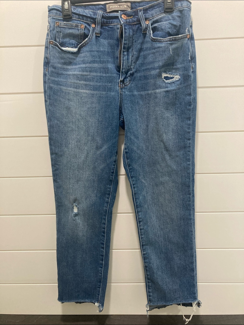Point Sur Women's Blue Cropped Ankle Jeans